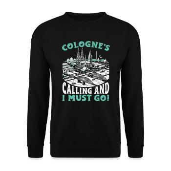 Cologne Allemagne Voyage Vacances J’aime Cologne - Sweat-shirt Unisexe - noir - Devant - Alina (178cm) & Michal (187cm)