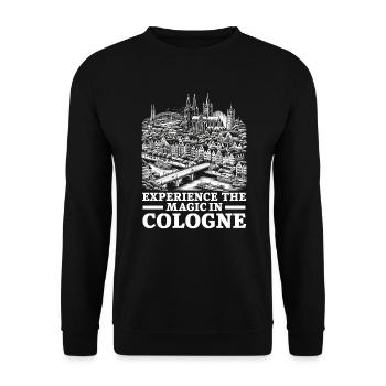 Cologne Allemagne Voyage Vacances J’aime Cologne - Sweat-shirt Unisexe - noir - Devant - Alina (178cm) & Michal (187cm)