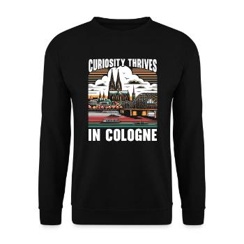 Cologne Allemagne Voyage Vacances J’aime Cologne - Sweat-shirt Unisexe - noir - Devant - Alina (178cm) & Michal (187cm)