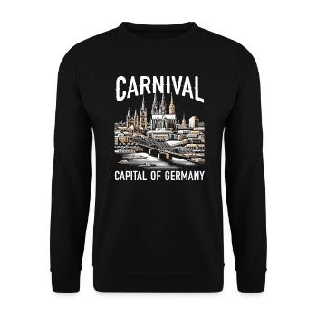 Cologne Allemagne Voyage Vacances J’aime Cologne - Sweat-shirt Unisexe - noir - Devant - Alina (178cm) & Michal (187cm)