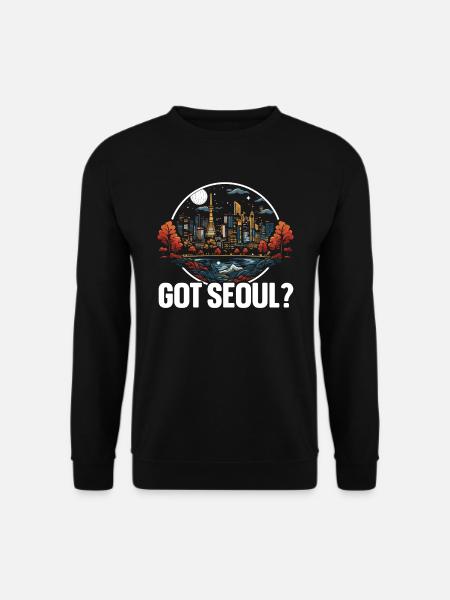 Seoul South Korea Country Travel Vacation Korean - Unisex Sweatshirt - black