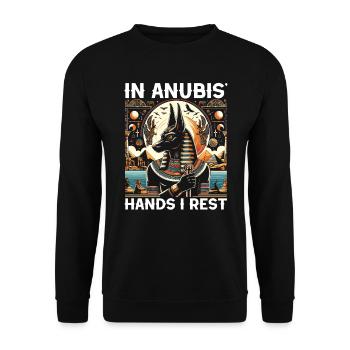 Anubis Mythologie égyptienne Pyramide Égypte ancienne - Sweat-shirt Unisexe - noir - Devant - Alina (178cm) & Michal (187cm)
