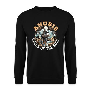 Anubis Mythologie égyptienne Pyramide Égypte ancienne - Sweat-shirt Unisexe - noir - Devant - Alina (178cm) & Michal (187cm)