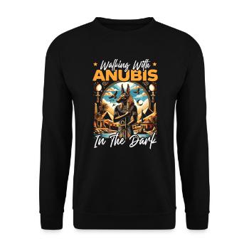 Anubis Mythologie égyptienne Pyramide Égypte ancienne - Sweat-shirt Unisexe - noir - Devant - Alina (178cm) & Michal (187cm)