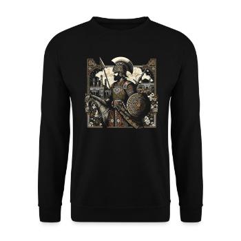 Persian Immortal Achaemenid Empire Persian Warrior - Unisex Sweatshirt - black - Front - Alina (178cm) & Michal (187cm)