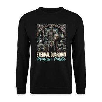 Persian Immortal Achaemenid Empire Persian Warrior - Unisex Sweatshirt - black - Front - Alina (178cm) & Michal (187cm)
