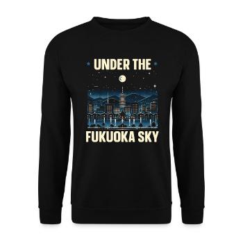 Fukuoka Japan Country Travel Vacation Japanese - Unisex Sweatshirt - black - Front - Alina (178cm) & Michal (187cm)