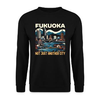 Fukuoka Japan Country Travel Vacation Japanese - Unisex Sweatshirt - black - Front - Alina (178cm) & Michal (187cm)