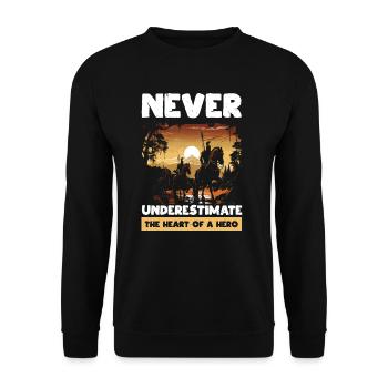Trojanischer Krieg Krieger Antikes Griechenland Griechische Mythologie - Unisex Pullover - Schwarz - Vorne - Alina (178cm) & Michal (187cm)