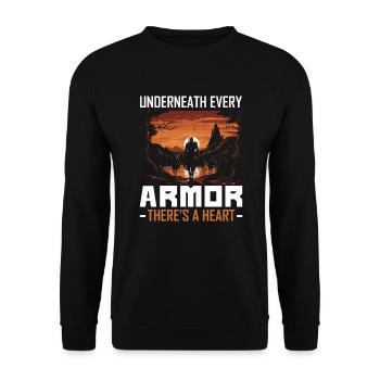 Trojanischer Krieg Krieger Antikes Griechenland Griechische Mythologie - Unisex Pullover - Schwarz - Vorne - Alina (178cm) & Michal (187cm)