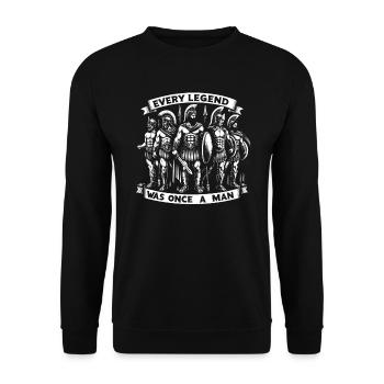 Trojanischer Krieg Krieger Antikes Griechenland Griechische Mythologie - Unisex Pullover - Schwarz - Vorne - Alina (178cm) & Michal (187cm)