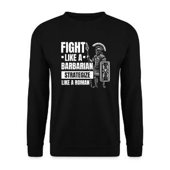 Roman Legionnaires Ancient Rome Roman Empire - Unisex Sweatshirt - black - Front - Alina (178cm) & Michal (187cm)