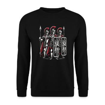 Roman Legionnaires Ancient Rome Roman Empire - Unisex Sweatshirt - black - Front - Alina (178cm) & Michal (187cm)