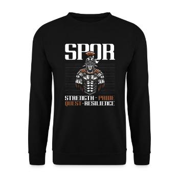 Roman Legionnaires Ancient Rome Roman Empire - Unisex Sweatshirt - black - Front - Alina (178cm) & Michal (187cm)
