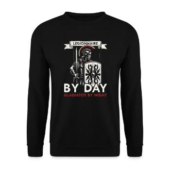 Roman Legionnaires Ancient Rome Roman Empire - Unisex Sweatshirt - black - Front - Alina (178cm) & Michal (187cm)
