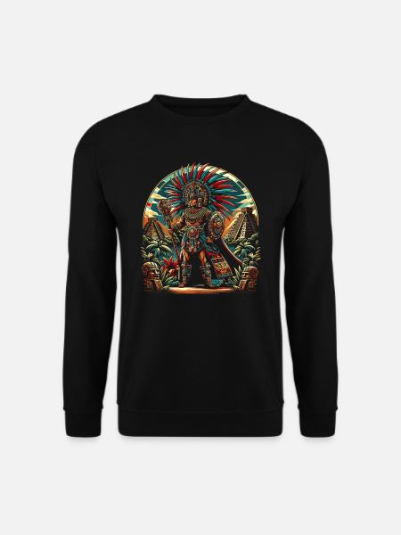 Guerrier aztèque Civilisation aztèque mexicaine indigène - Sweat-shirt Unisexe - noir