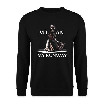 Mailand Italien Reisen Urlaub Italienisch Mailand Skyline - Unisex Pullover - Schwarz - Vorne - Alina (178cm) & Michal (187cm)