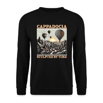 Kappadokien Türkei Reisen Ich liebe Istanbul - Unisex Pullover - Schwarz - Vorne - Alina (178cm) & Michal (187cm)