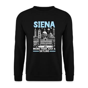 Sienne, Italie, Voyage, Vacances, Italien, J’aime l’Italie - Sweat-shirt Unisexe - noir - Devant - Alina (178cm) & Michal (187cm)