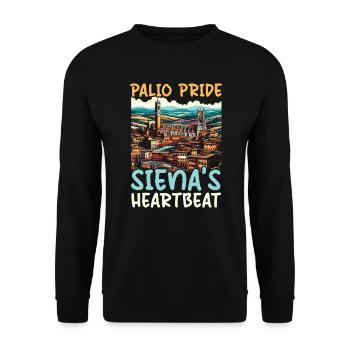 Siena Italien Reisen Urlaub Italienisch Ich liebe Italien - Unisex Pullover - Schwarz - Vorne - Alina (178cm) & Michal (187cm)