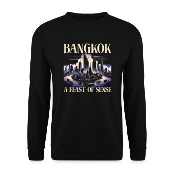 Bangkok Thaïlande Voyage Vacances Langue thaïlandaise - Sweat-shirt Unisexe - noir - Devant - Alina (178cm) & Michal (187cm)