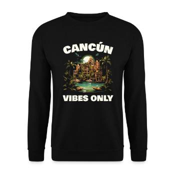 Cancún Mexiko Pride Urlaub Mexiko Reisen Mexiko - Unisex Pullover - Schwarz - Vorne - Alina (178cm) & Michal (187cm)