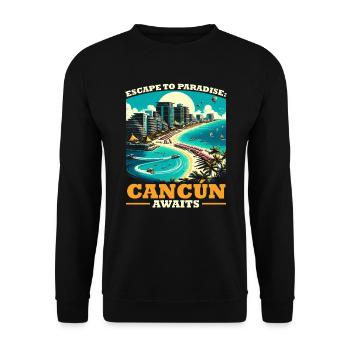 Cancún Mexiko Pride Urlaub Mexiko Reisen Mexiko - Unisex Pullover - Schwarz - Vorne - Alina (178cm) & Michal (187cm)