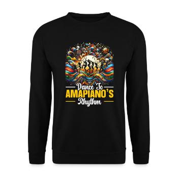 Amapiano Mélomane sud-africain Afrobeat - Sweat-shirt Unisexe - noir - Devant - Alina (178cm) & Michal (187cm)