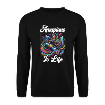 Amapiano Südafrikanischer Musikliebhaber Afrobeat - Unisex Pullover - Schwarz - Vorne - Alina (178cm) & Michal (187cm)