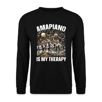 Amapiano Südafrikanischer Musikliebhaber Afrobeat - Unisex Pullover - Schwarz - Vorne - Alina (178cm) & Michal (187cm)