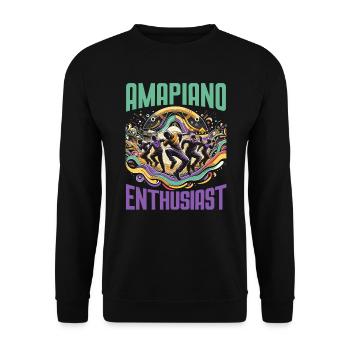 Amapiano Mélomane sud-africain Afrobeat - Sweat-shirt Unisexe - noir - Devant - Alina (178cm) & Michal (187cm)