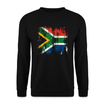 Fierté de l’Afrique du Sud Johannesburg Drapeau sud-africain - Sweat-shirt Unisexe - noir - Devant - Alina (178cm) & Michal (187cm)