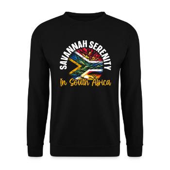 Südafrika Pride Johannesburg Südafrikanische Flagge - Unisex Pullover - Schwarz - Vorne - Alina (178cm) & Michal (187cm)