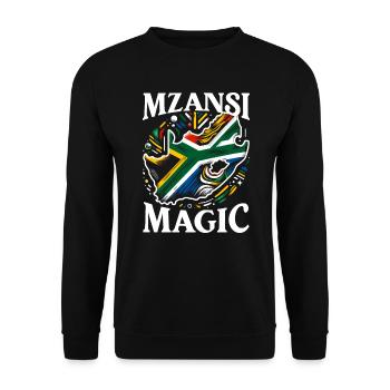 Südafrika Pride Johannesburg Südafrikanische Flagge - Unisex Pullover - Schwarz - Vorne - Alina (178cm) & Michal (187cm)