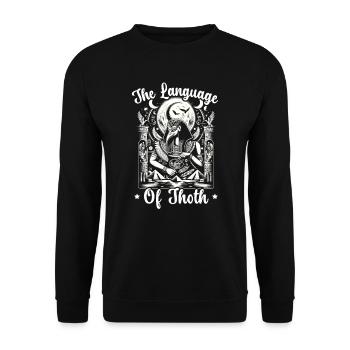 Thoth Egyptian Mythology Diety Ibis Ancient Egypt - Unisex Sweatshirt - black - Front - Alina (178cm) & Michal (187cm)
