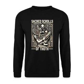 Thoth Egyptian Mythology Diety Ibis Ancient Egypt - Unisex Sweatshirt - black - Front - Alina (178cm) & Michal (187cm)