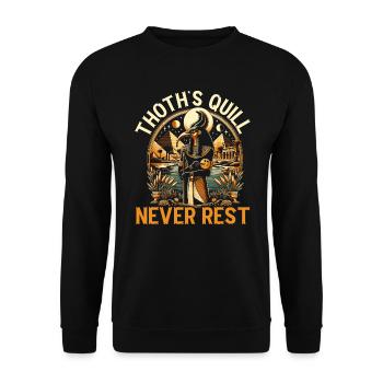 Thoth Egyptian Mythology Diety Ibis Ancient Egypt - Unisex Sweatshirt - black - Front - Alina (178cm) & Michal (187cm)