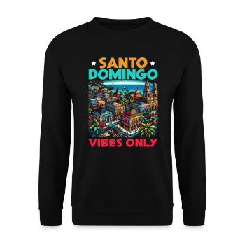 Saint-Domingue République Dominicaine Voyage Vacances - Sweat-shirt Unisexe - noir - Devant - Alina (178cm) & Michal (187cm)