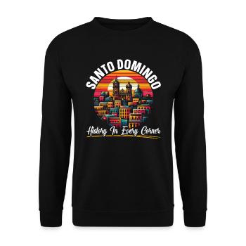 Saint-Domingue République Dominicaine Voyage Vacances - Sweat-shirt Unisexe - noir - Devant - Alina (178cm) & Michal (187cm)