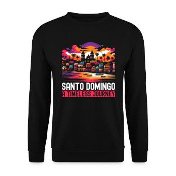 Saint-Domingue République Dominicaine Voyage Vacances - Sweat-shirt Unisexe - noir - Devant - Alina (178cm) & Michal (187cm)