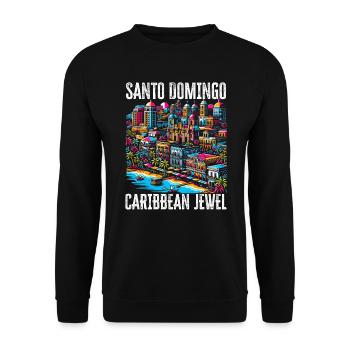 Saint-Domingue République Dominicaine Voyage Vacances - Sweat-shirt Unisexe - noir - Devant - Alina (178cm) & Michal (187cm)