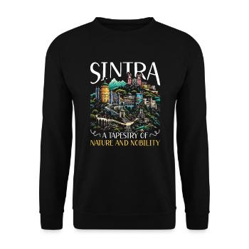 Sintra Portugal Travel Vacation Country Portugese - Unisex Sweatshirt - black - Front - Alina (178cm) & Michal (187cm)