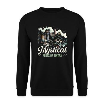 Sintra Portugal Travel Vacation Country Portugese - Unisex Sweatshirt - black - Front - Alina (178cm) & Michal (187cm)