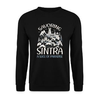Sintra Portugal Travel Vacation Country Portugese - Unisex Sweatshirt - black - Front - Alina (178cm) & Michal (187cm)