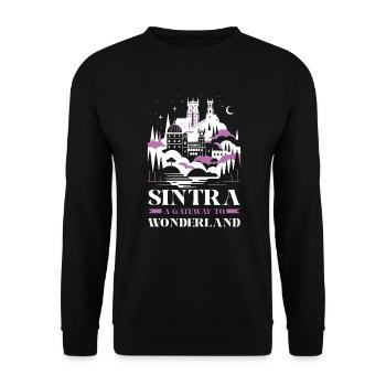 Sintra Portugal Travel Vacation Country Portugese - Unisex Sweatshirt - black - Front - Alina (178cm) & Michal (187cm)