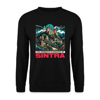 Sintra Portugal Travel Vacation Country Portugese - Unisex Sweatshirt - black - Front - Alina (178cm) & Michal (187cm)