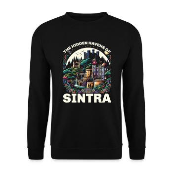 Sintra Portugal Travel Vacation Country Portugese - Unisex Sweatshirt - black - Front - Alina (178cm) & Michal (187cm)