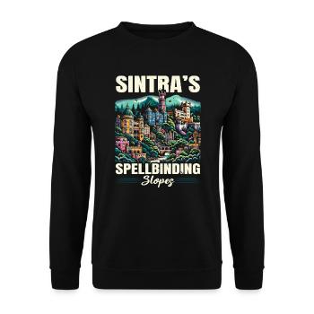 Sintra Portugal Travel Vacation Country Portugese - Unisex Sweatshirt - black - Front - Alina (178cm) & Michal (187cm)