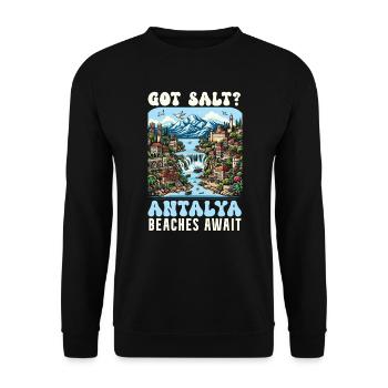 Antalya Turquie Voyage Vacances J’aime la Turquie - Sweat-shirt Unisexe - noir - Devant - Alina (178cm) & Michal (187cm)