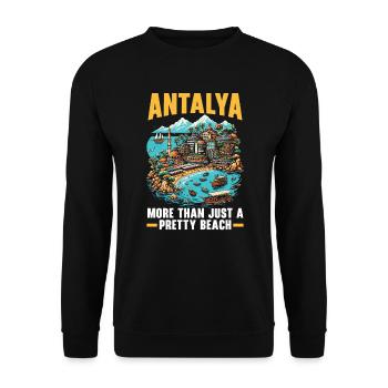 Antalya Turquie Voyage Vacances J’aime la Turquie - Sweat-shirt Unisexe - noir - Devant - Alina (178cm) & Michal (187cm)